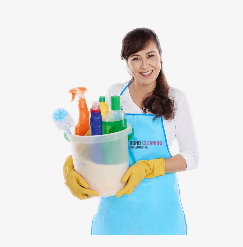 Smiling Lady Standing With A Bucket Full Of Bottles - Girl, transparent png