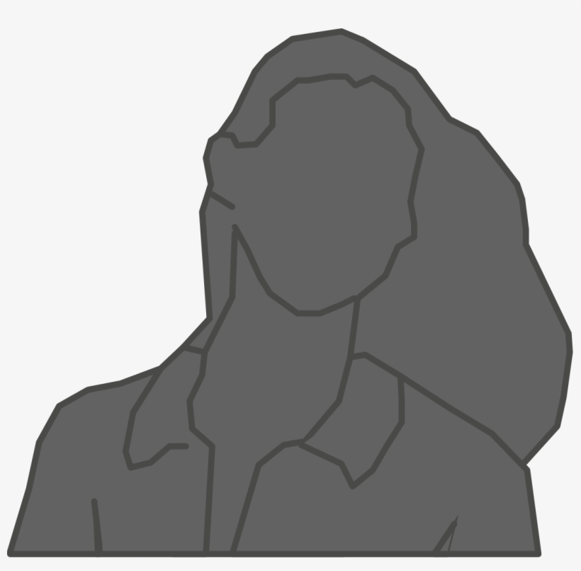 Silhouette Woman Front Darkgrey - Sketch, transparent png