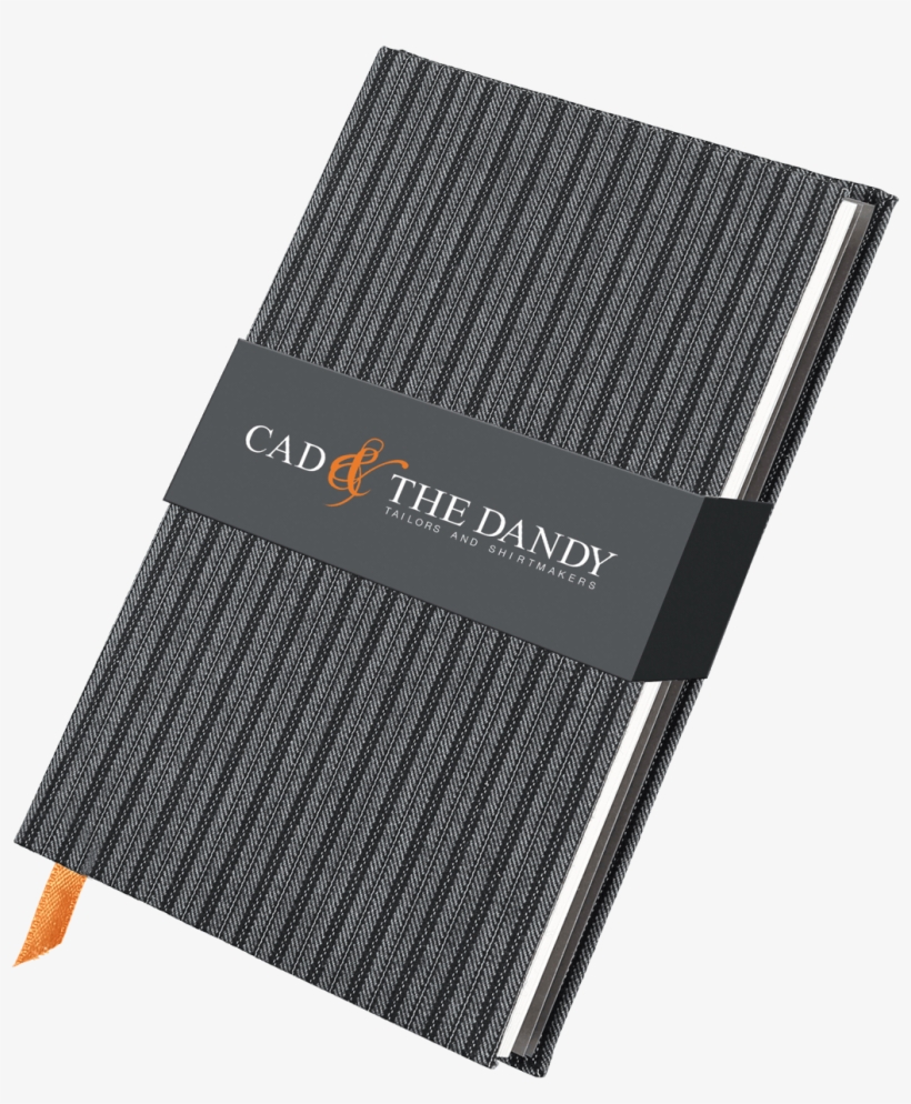 Cloth Bound Hardback Notebook Charcoal Pinstripe - Eye Shadow, transparent png