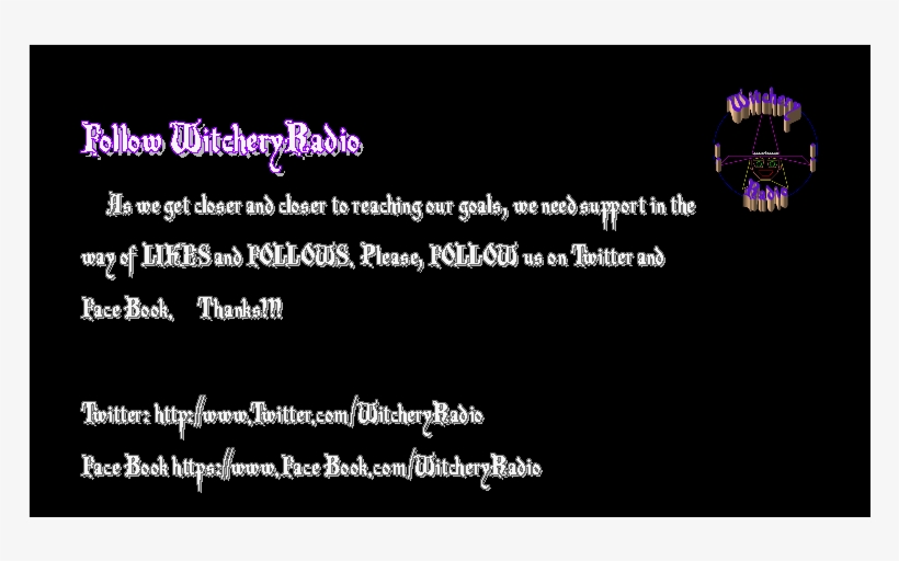 Witchery Radio - Graphic Design, transparent png