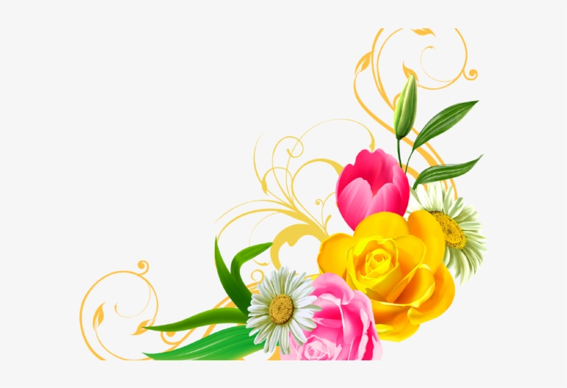 Vintage Flower Clipart Border - Pohela Boishakh, transparent png