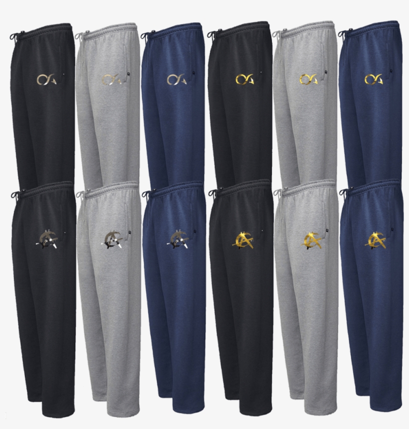 Premium Fleece Sweatpants By Oa Apparel- Metallic Logos - Pocket, transparent png