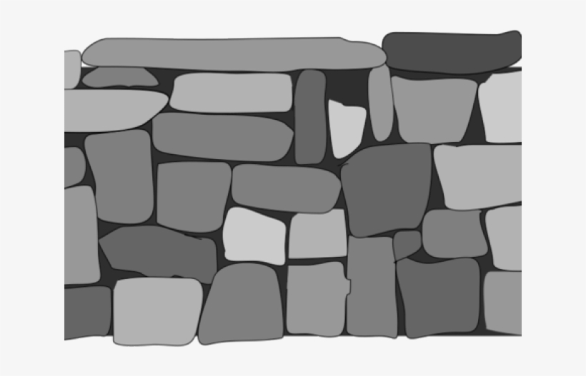 Stone Wall Clipart Broken Rock - Stone Wall Clipart Png, transparent png