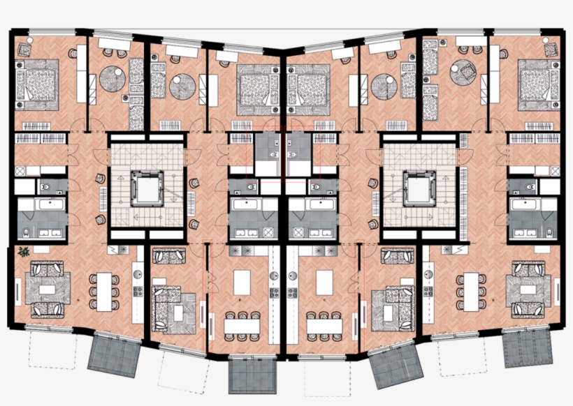 The Proposal For A Possible Layout Solution Is Subject - Floor Plan, transparent png