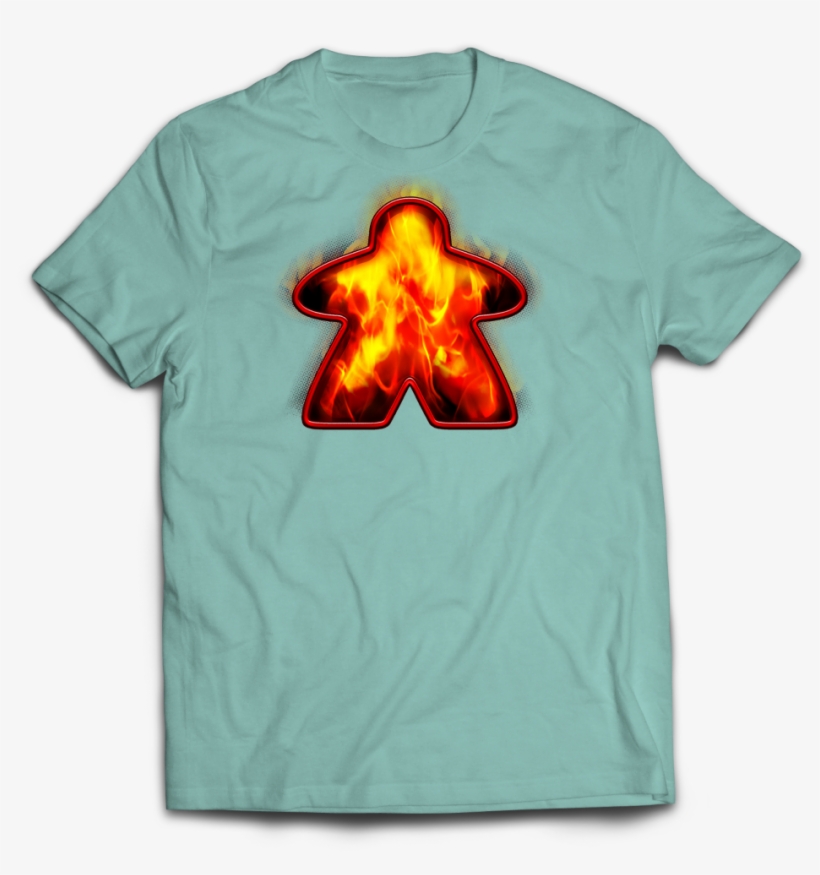 Red Fire Meeple - T Shirt Simple Design Ideas, transparent png