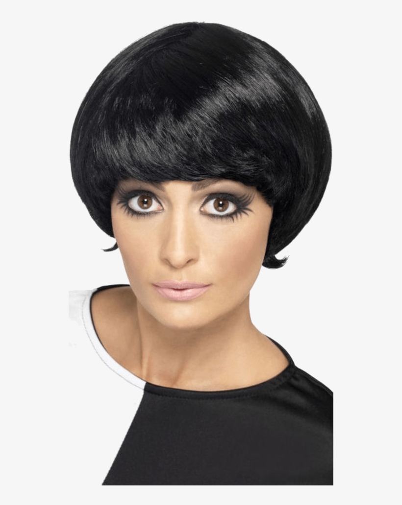 Women's 60s Wig - Perruque Coupe Au Bol Femme, transparent png