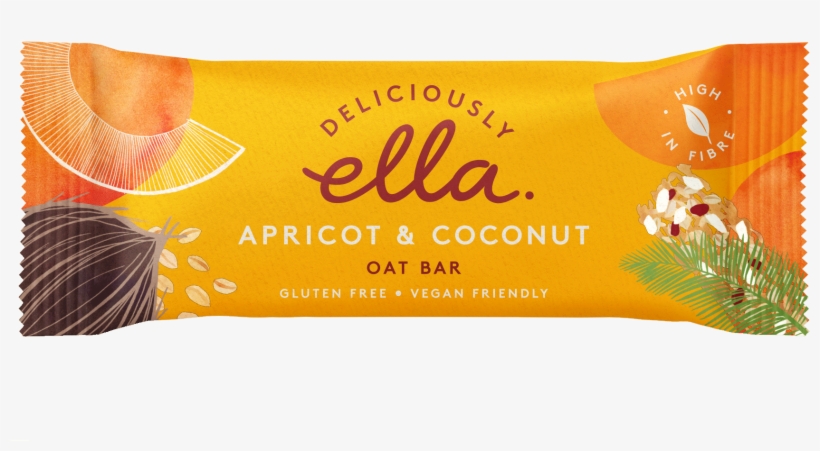 Deliciously Ella Apricot & Coconut Oat Bar 16 X 50g - Energy Balls Packaging Design, transparent png