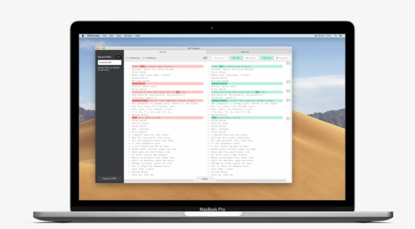 Diffchecker App On A Mac Computer - Operating System, transparent png