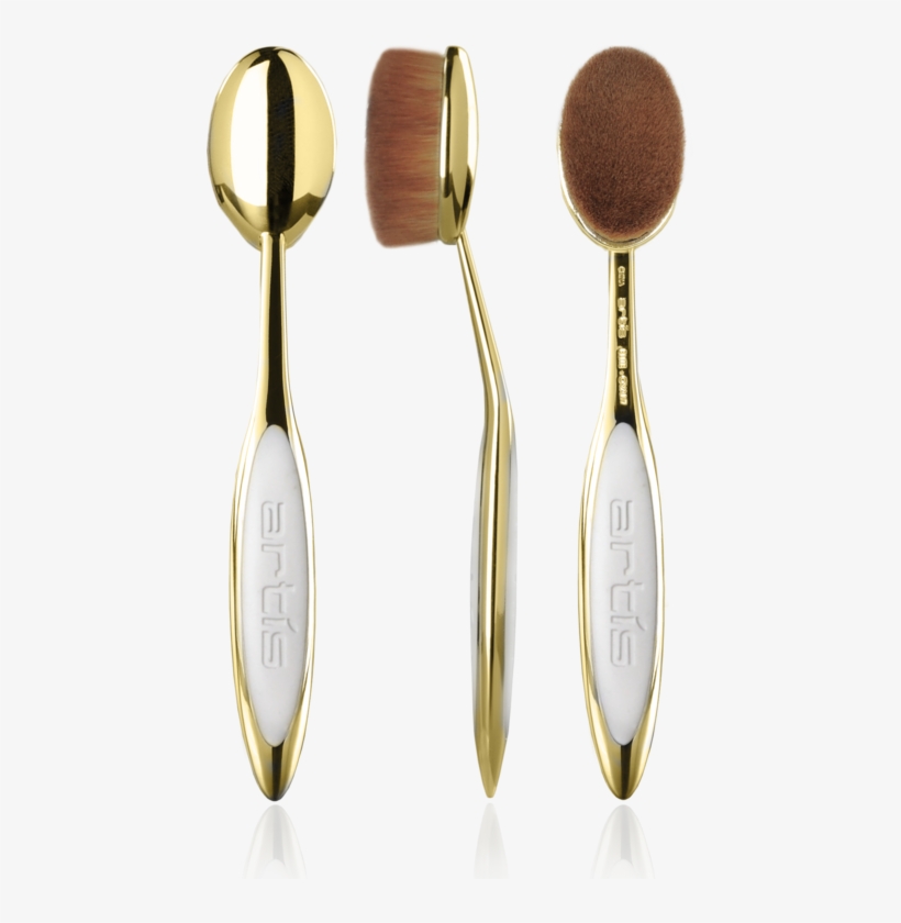 Artis Elite Gold Oval 7 3 Views With Reflections Copy - Oval Makeup Brushes Artis, transparent png