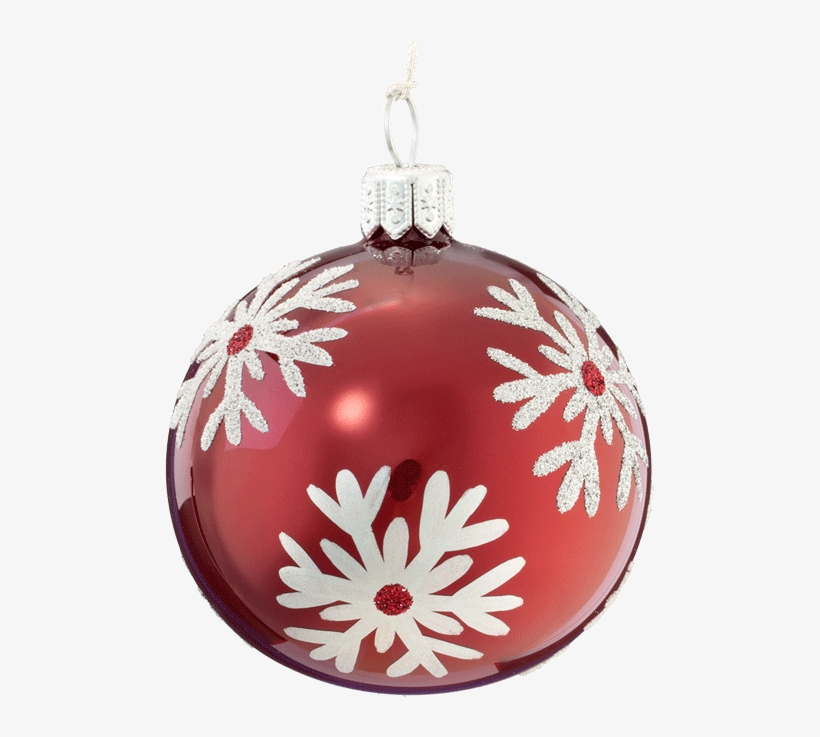 Christmas Ball Ornament With Silver Snowflake 6cm - Christmas Ornament, transparent png