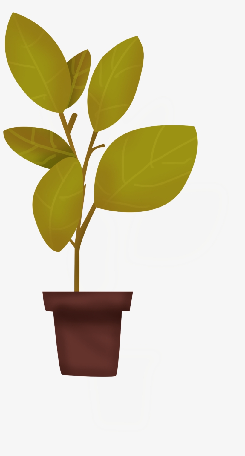 Cartoon Hand Drawn Illustration Lush Png And Psd - Flowerpot, transparent png