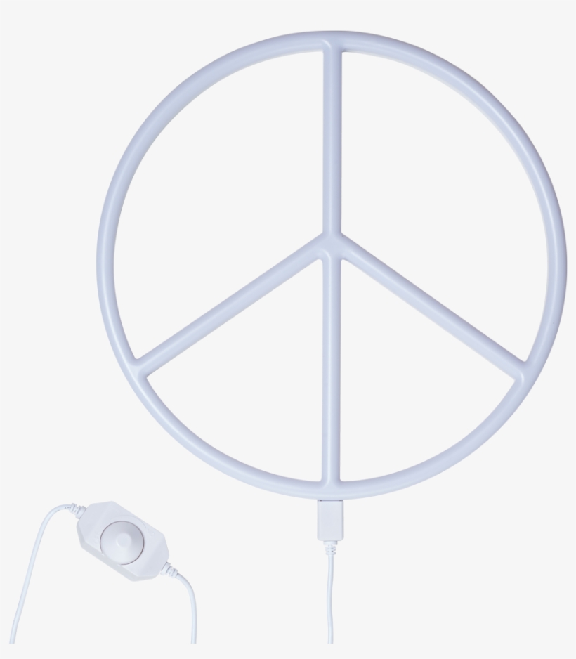 White Peace Neon Light - Peace Symbols, transparent png