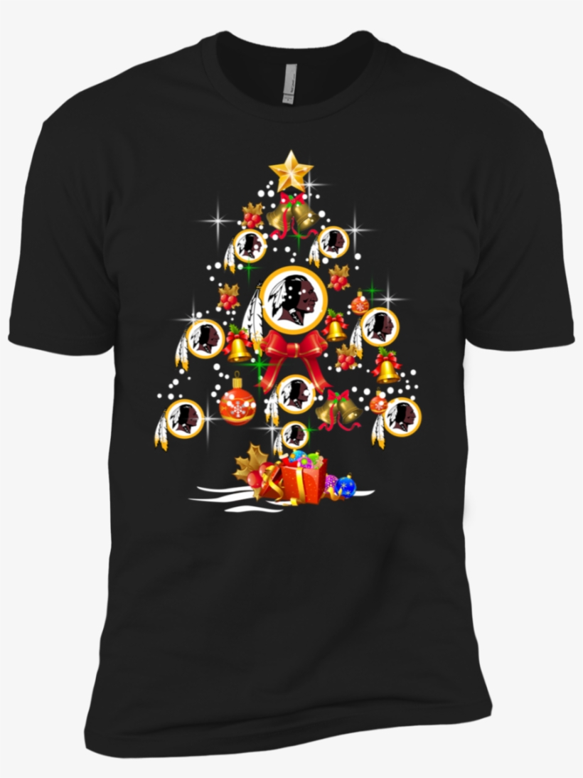 Washington Redskins Christmas Tree Premium T-shirt - Shoot Film Stay Broke, transparent png