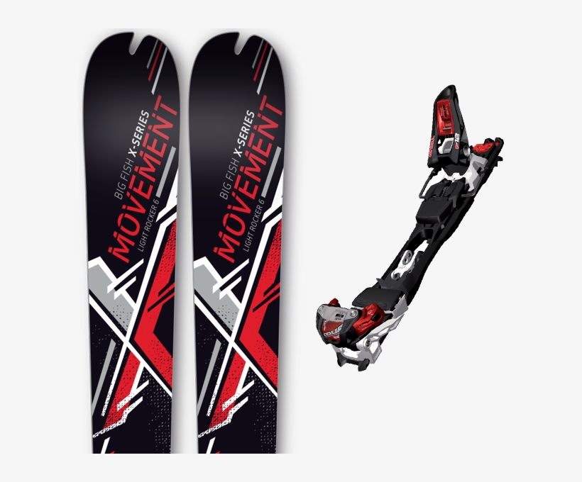 Movement Big Fish X-serie 2016 Marker F12 Tour Blk/red/whi - Volkl Inuk 2017, transparent png