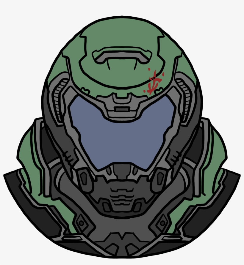 I Drew A Doomguy For My Future Sticker Shop - Illustration, transparent png