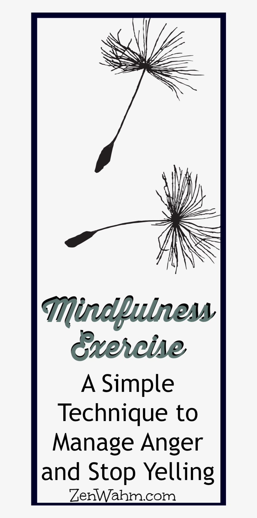 Mindfulness Exercise To Manage Anger And Stop Yelling - Poster, transparent png