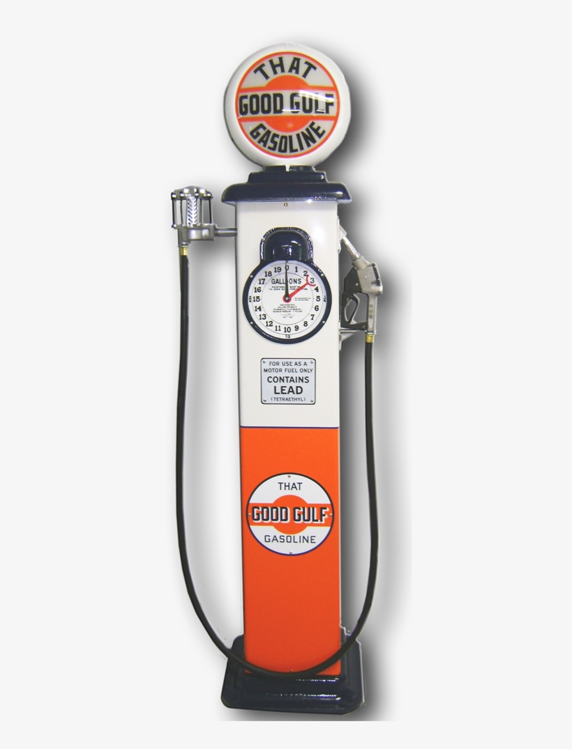 Good Gulf 1929 Clock Face Reproduction Gas Pump - Gas Pump, transparent png
