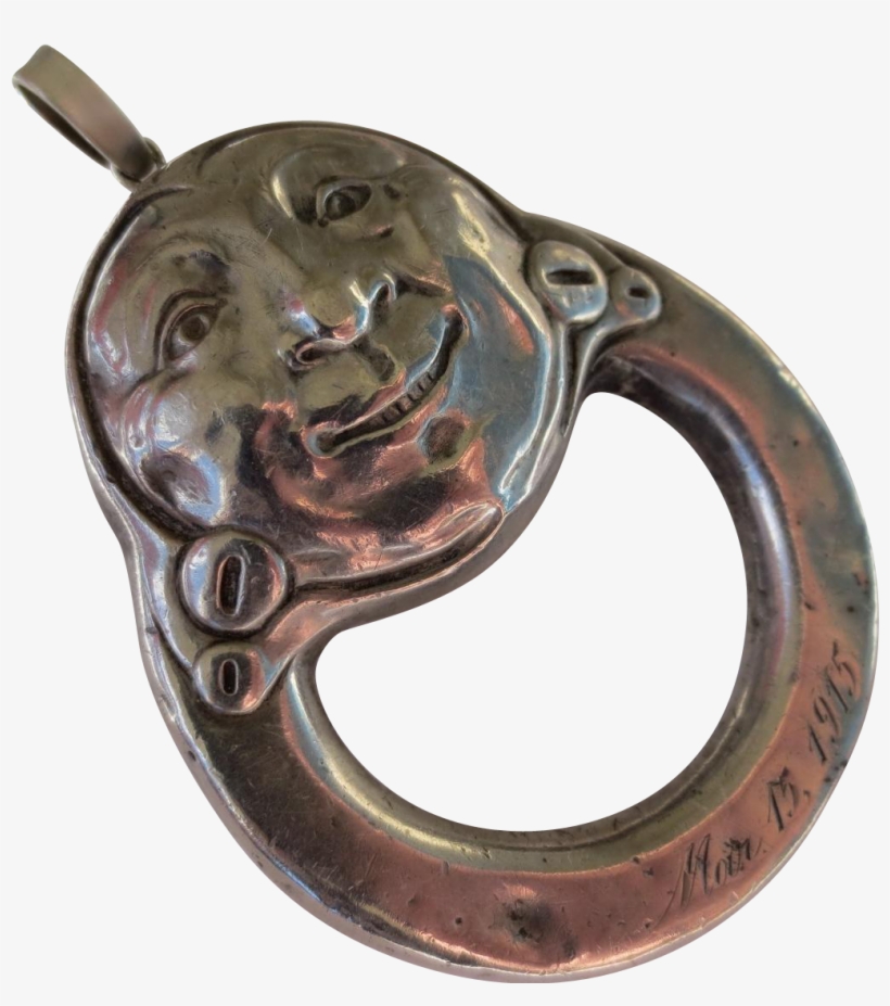 Delightful Antique 1915 Sterling Silver Baby Rattle, transparent png