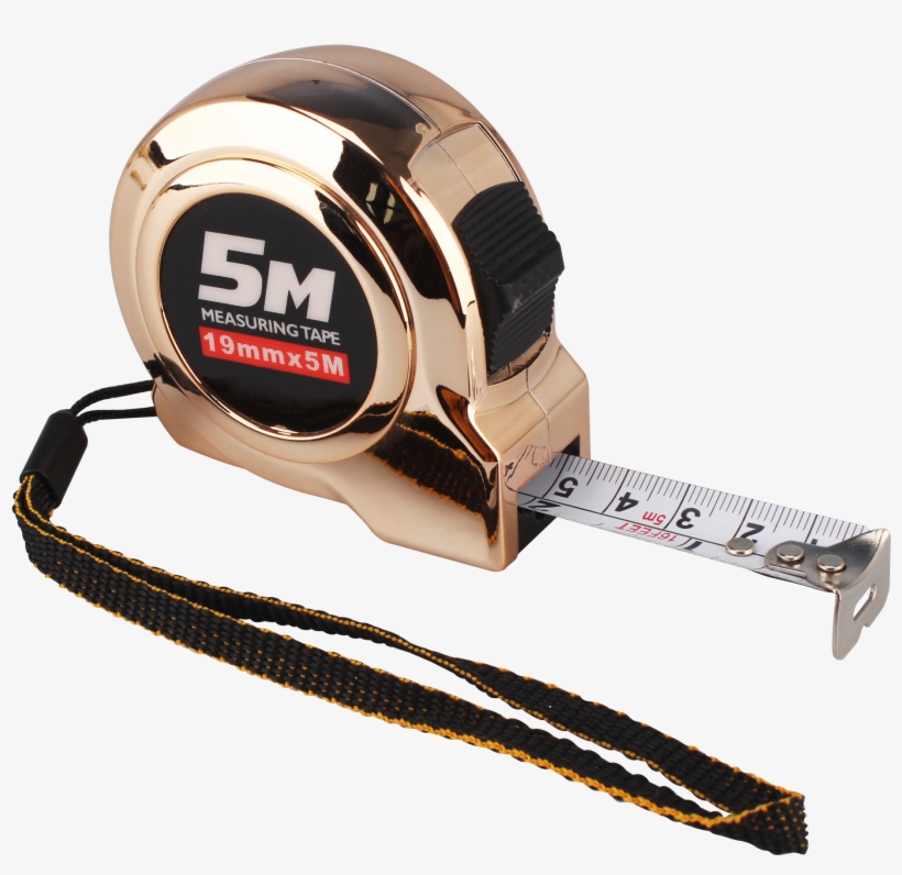 Uv Chrome Plated Retractable Steel Tape Measure,custom - Tape Measure, transparent png
