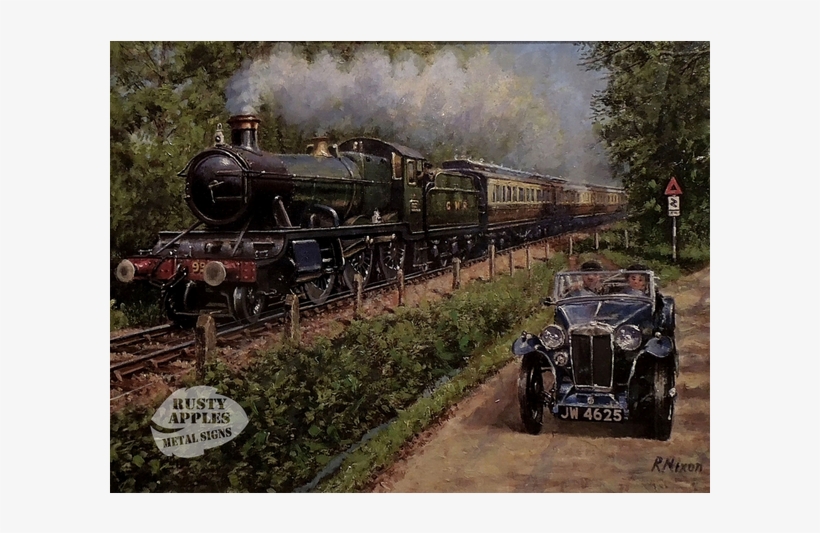 Gwr And The Car Train Art, British Rail, Railroad Tracks, - Locomotive, transparent png