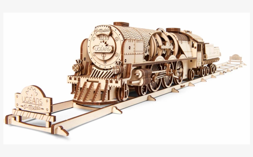 Ugears V-express Steam Train With Tender - Ugears V Express, transparent png