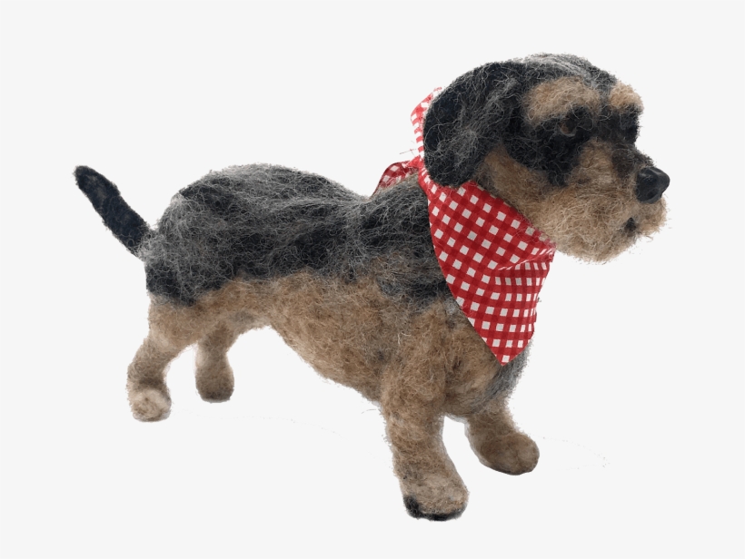 Miniature Wirehaired Dachshund Needle Felting Kit - Felt, transparent png
