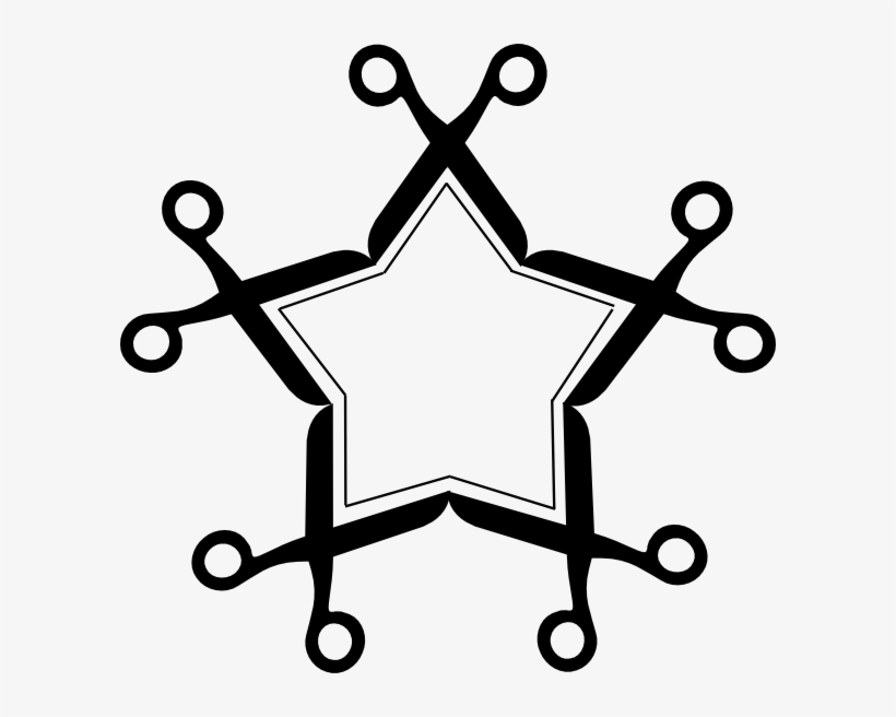 Scissor Star Clip Art At Clker Com - Hairdresser Images Clip Art, transparent png