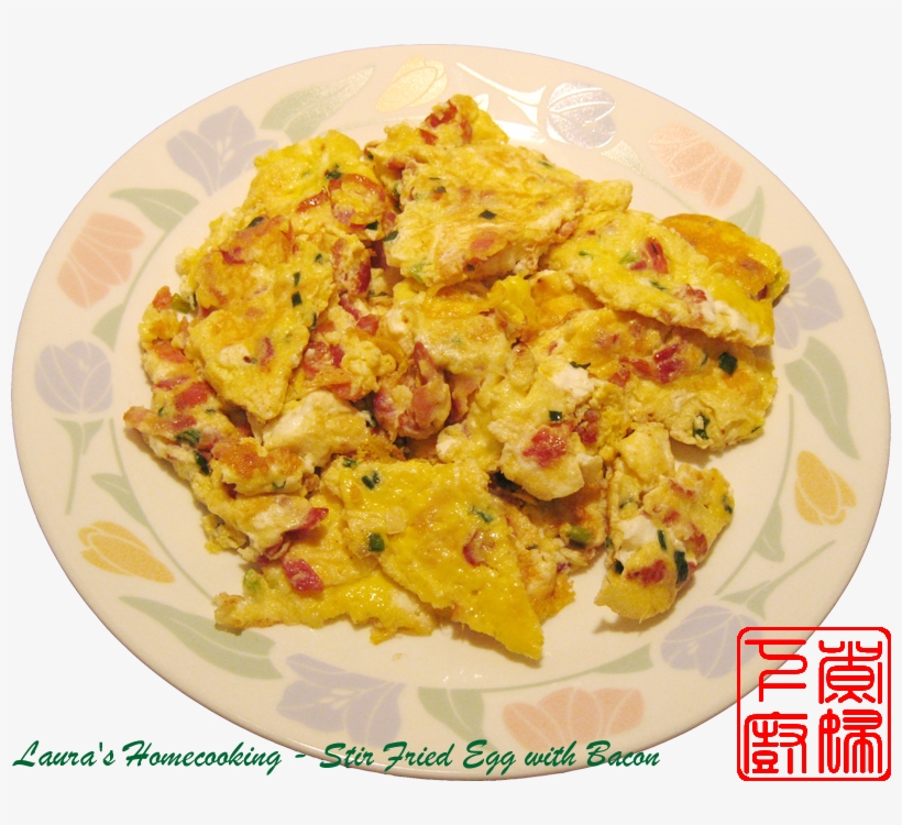 Stir Fried Egg With Bacon - Fazoli Chicken Fettuccine Alfredo, transparent png