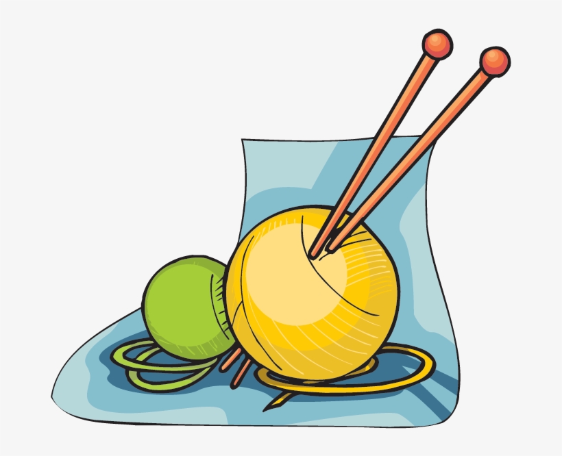 Knitting Needles And Yarn - Needle Arts Clip Art, transparent png