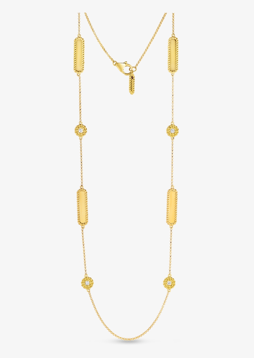 Roberto Coin New Barocco Collection Necklace With Alternating - Necklace, transparent png