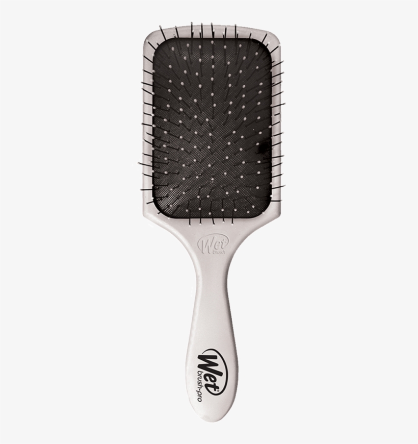 Wet Brush Silver Paddle Brush, transparent png