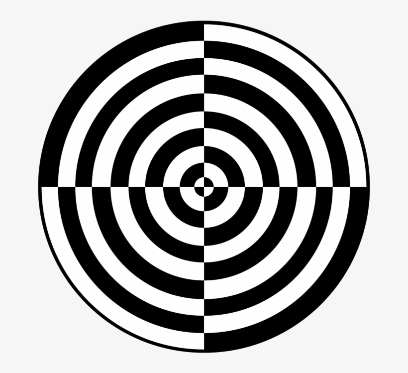 Mad Bull's Eye - Circle Optical Illusion Drawing, transparent png