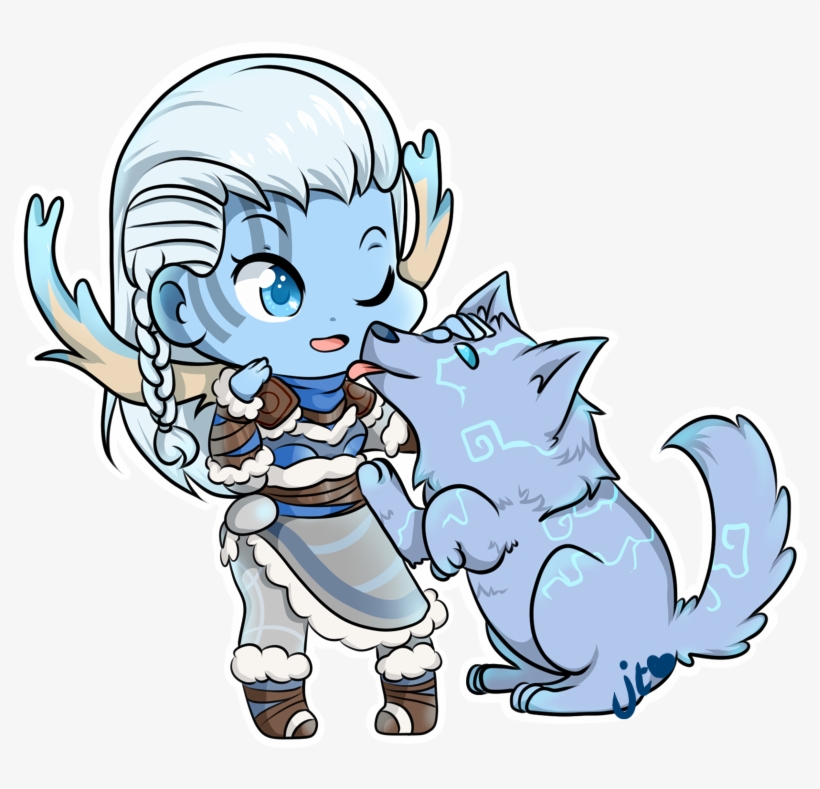 Skadi And Kaldr Chibi Good Boy By Xnekorux-da0gl90 - Skadi Smite Chibi, transparent png