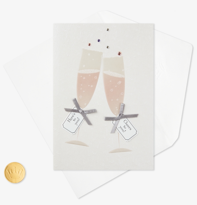 Champagne Toast For Two Anniversary Card - Paper, transparent png