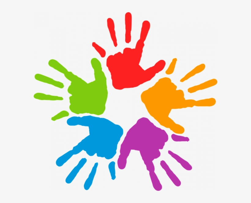 Diversity Transparent Hand Raised - Colorful Hands Clipart, transparent png