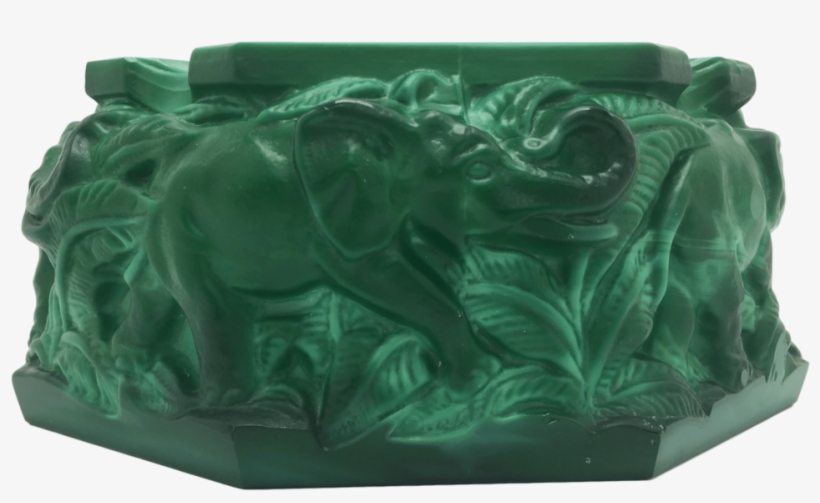 Malachite Elephant Ashtray In The Style Of Schlevogt - Indian Elephant, transparent png