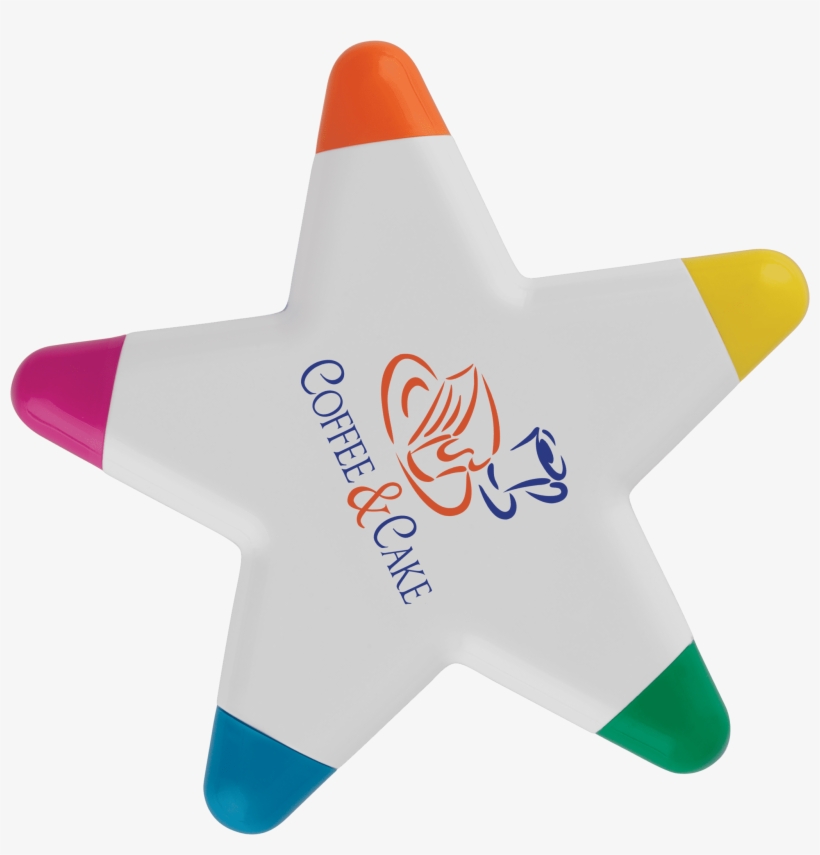 Promotional Star Highlighters - Multi Coloured Highlighter, transparent png