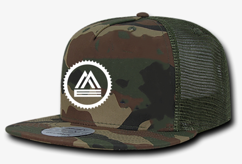 Trucker Hat White On Camo - Baseball Cap, transparent png