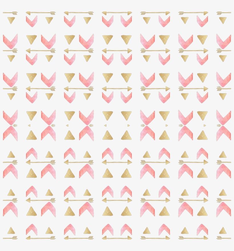 Tribal Pink Gold Arrows Fabric Wallpaper - Circle, transparent png