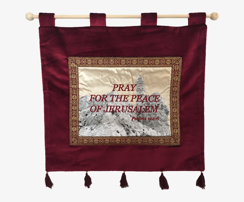 "pray For The Peace Of Jerusalem" Wall Hanging - Patchwork, transparent png