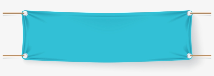 Blue Hanging Banner - Banner, transparent png