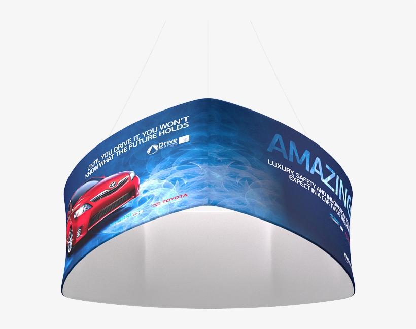 00 Curved Triangler Tension Fabric Hanging Display - Lampshade, transparent png