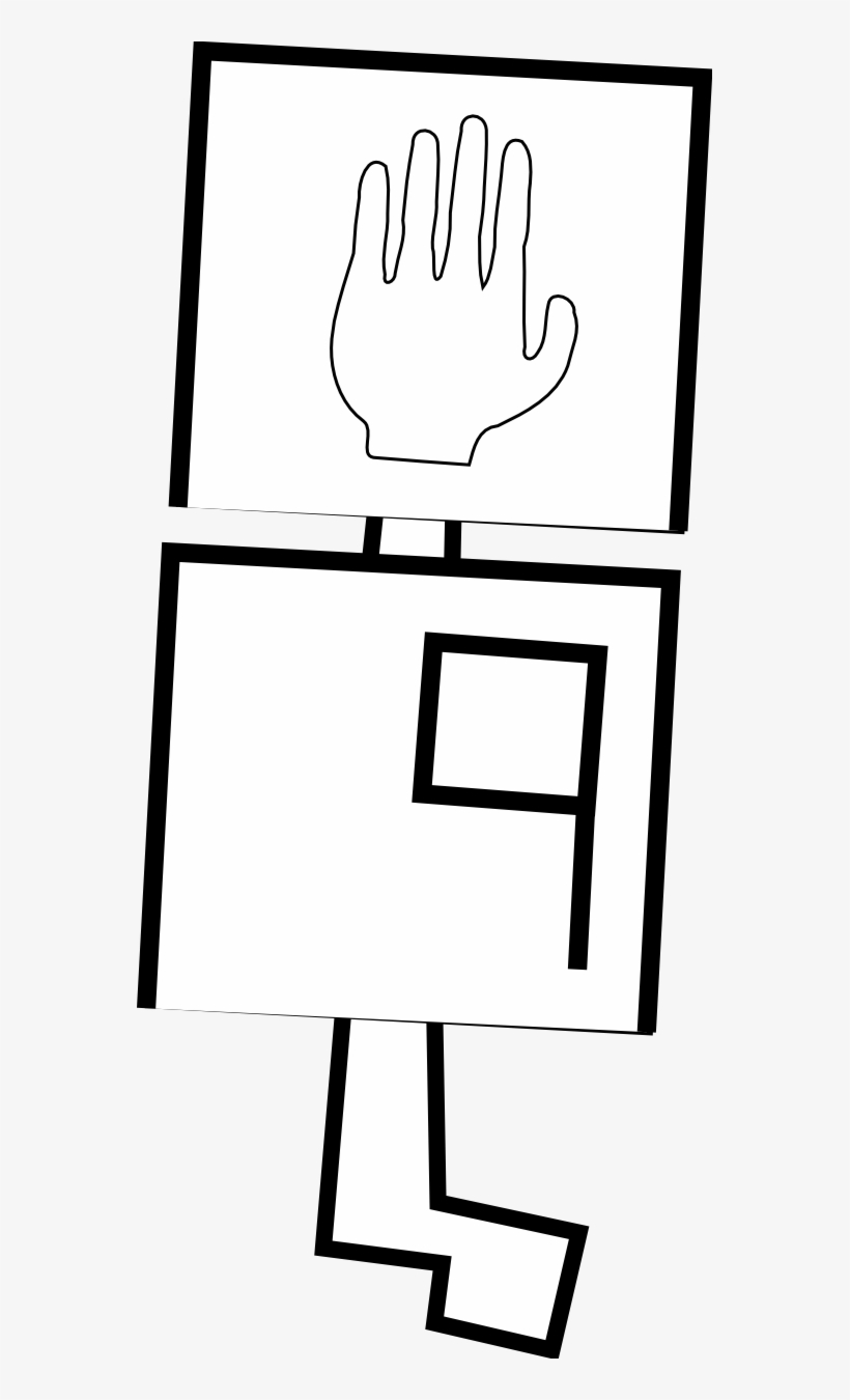 Crosswalk Black White Line Art 555px - Cartoon, transparent png