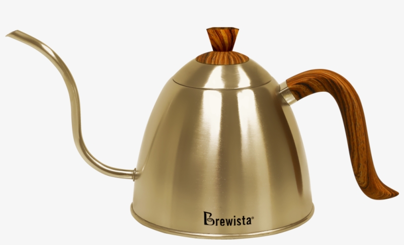 Kettle W/wood Grain Handle And L - Brewista Чайник, transparent png