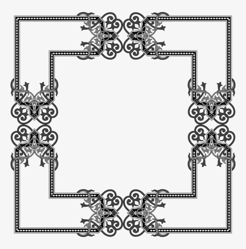 Picture Frames Flower Motion Interpolation Computer - Black Gothic Frame Png, transparent png