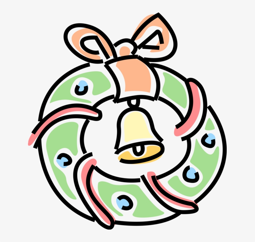 Vector Illustration Of Festive Season Christmas Wreath, transparent png