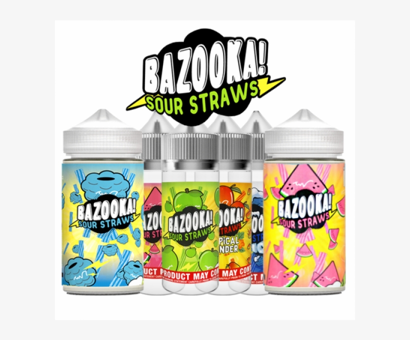 Bazooka Sour Straws E Liquids - Cartoon, transparent png