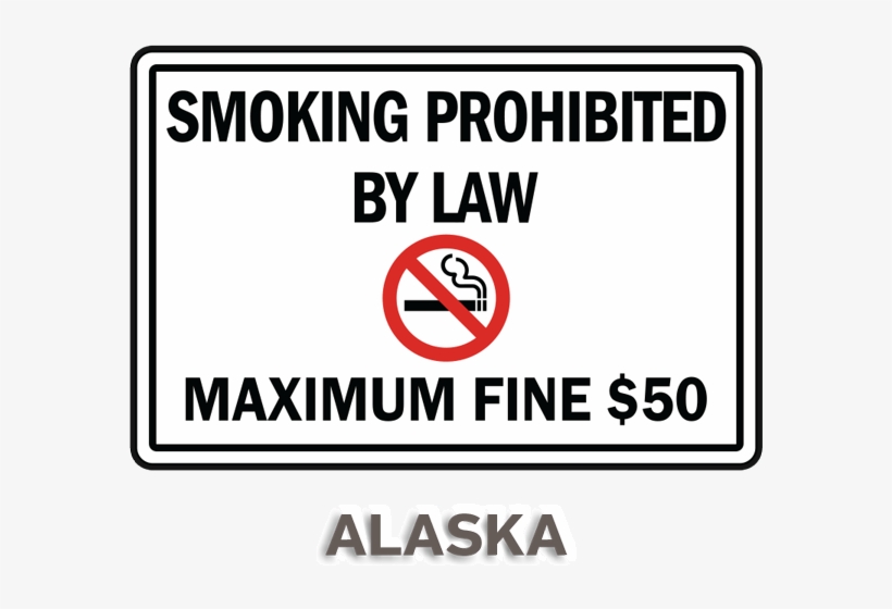 Alaska No Smoking Sign - Smoking, transparent png
