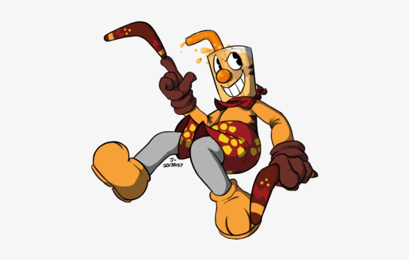 Drew My Cuphead Oc Dressed As The Protagonist Of My - Cartoon, transparent png