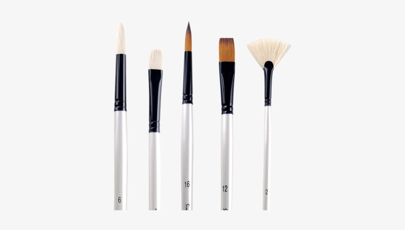 Simply Simmons Synthetic Bright Brush Size 12 - Long Handle Oil & Acrylic Paint Brush For Artists & Crafters